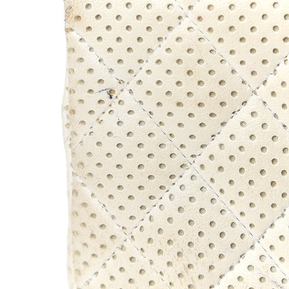 Chanel Lambskin Perforated Medium Double Flap White 19 of 26