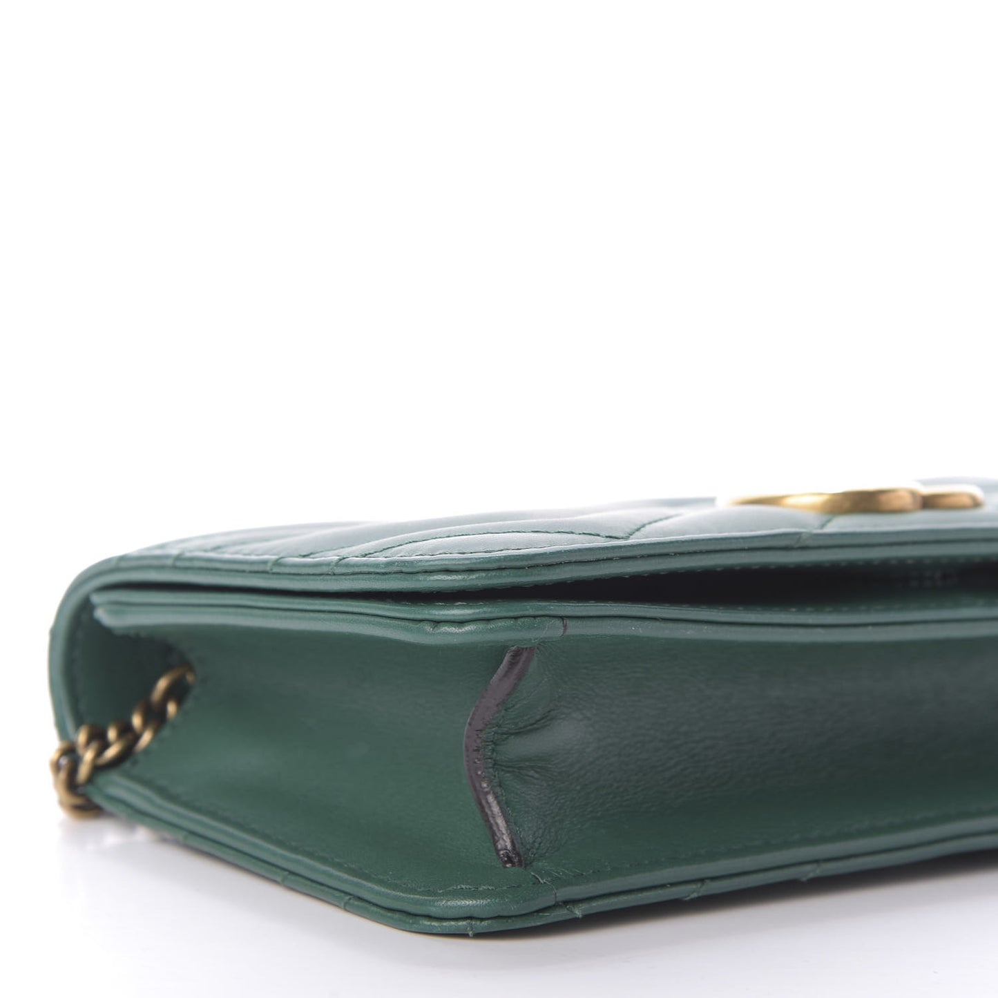 Calfskin Matelasse GG Marmont Mini Bag Emerald Green