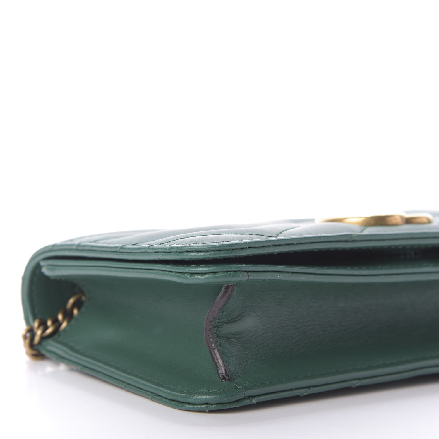 Gucci Calfskin Matelasse GG Marmont Mini Bag Emerald Green 6 of 9
