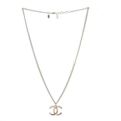 Chanel Pearl CC Pendant Necklace Gold 3 of 6