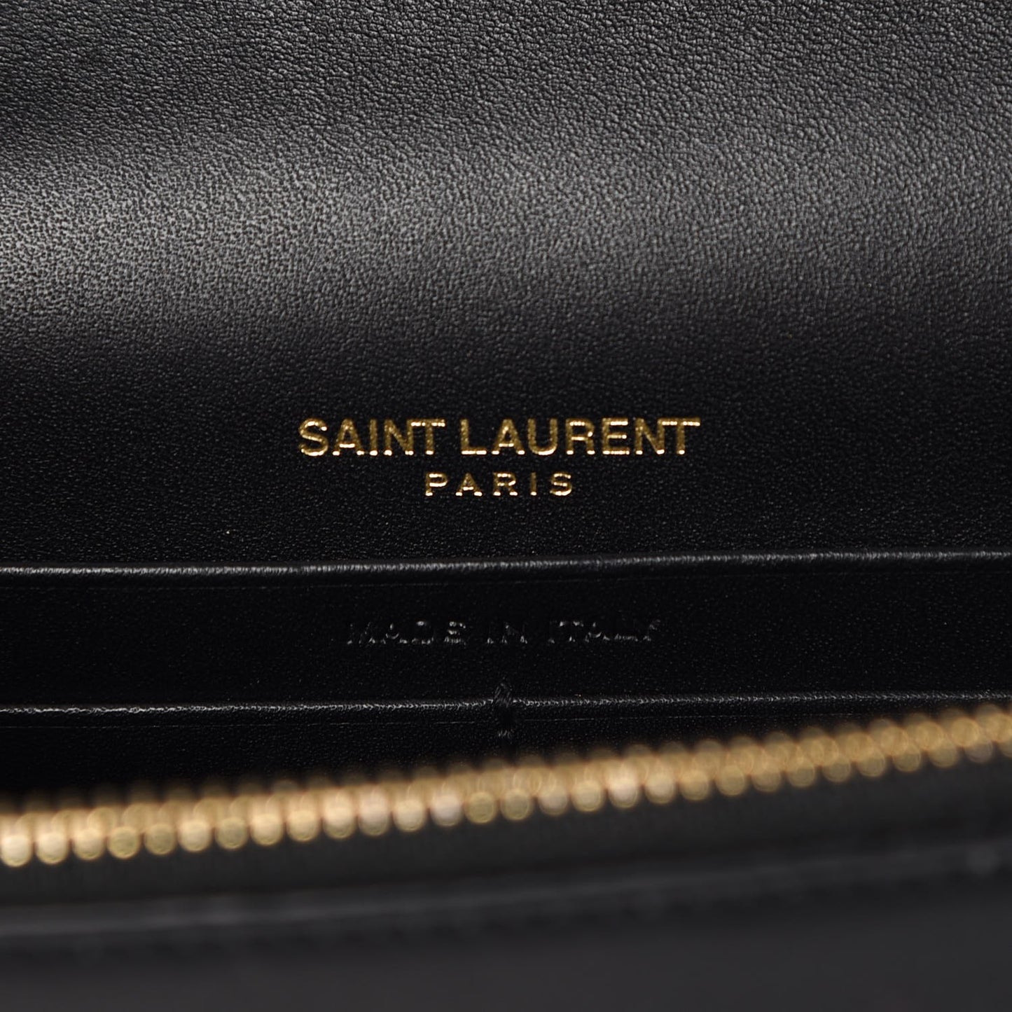 Smooth Calfskin Classic Monogram Kate Tassel Chain Wallet Black