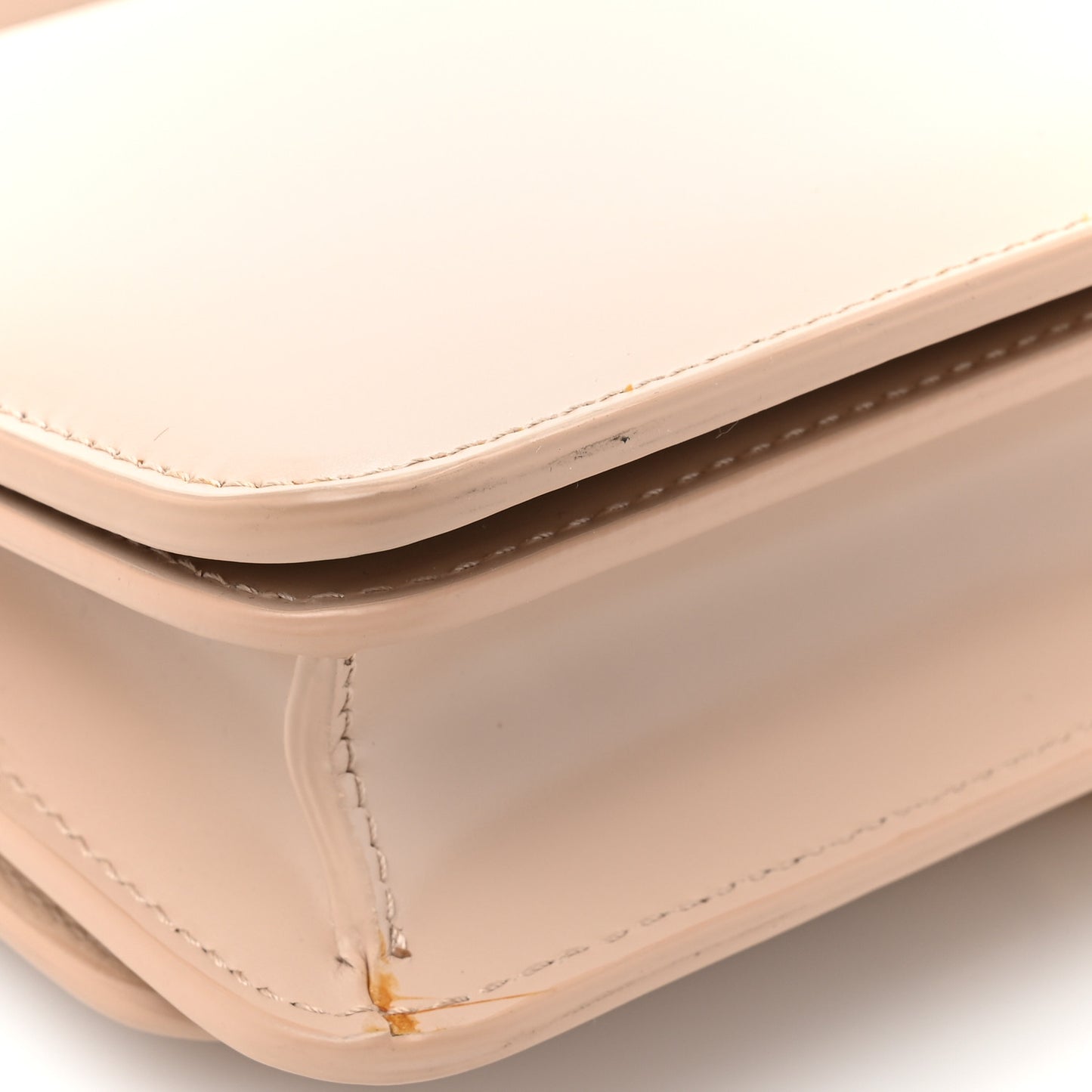 Spazzolato Calfskin Classic Mini BV Bag Nude