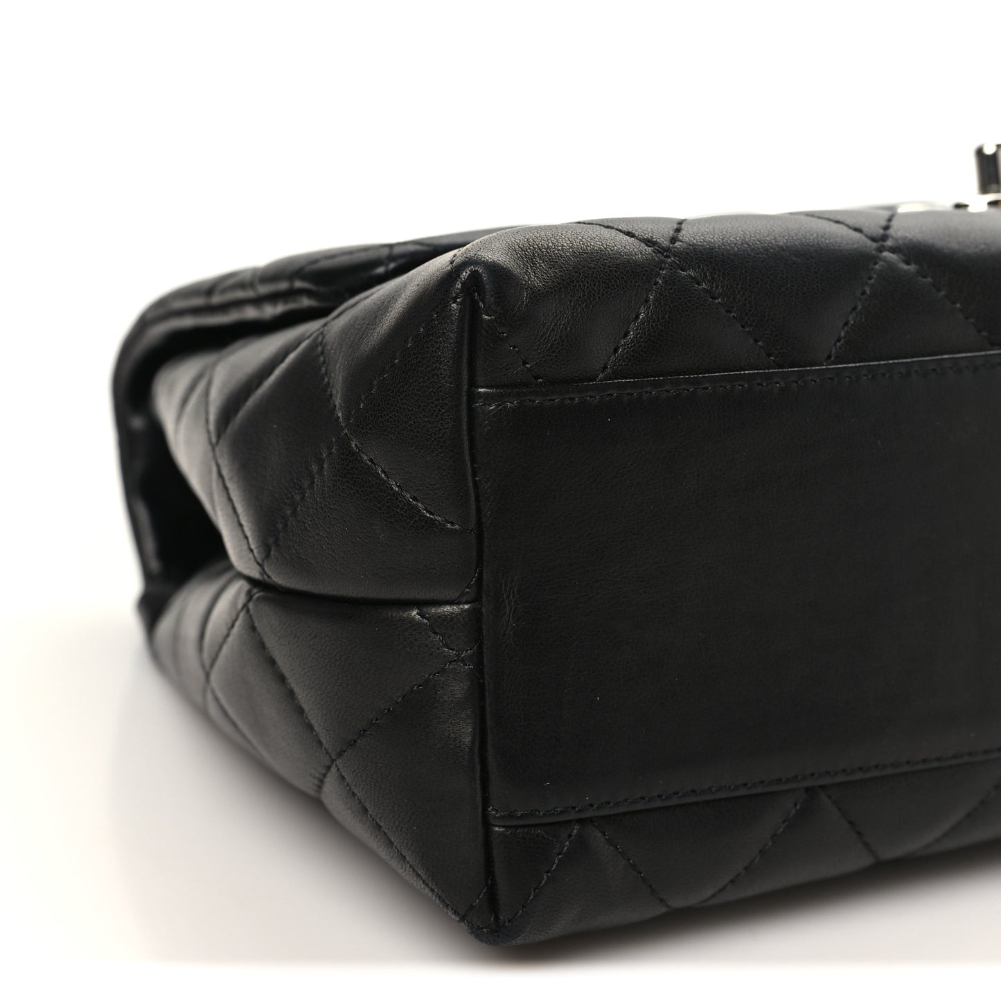 Lambskin Quilted Medium Kelly Flap Bag Black Black