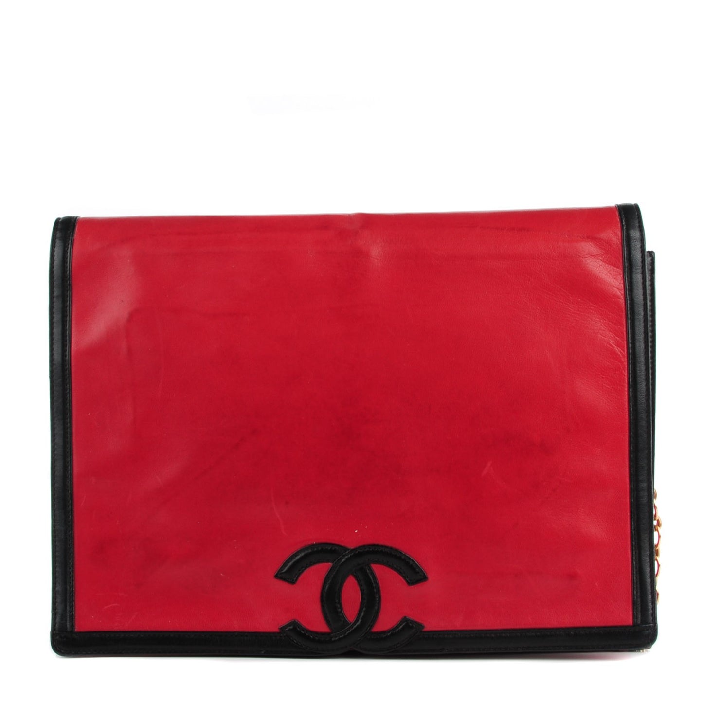 Lambskin CC Flap Shoulder Bag Red