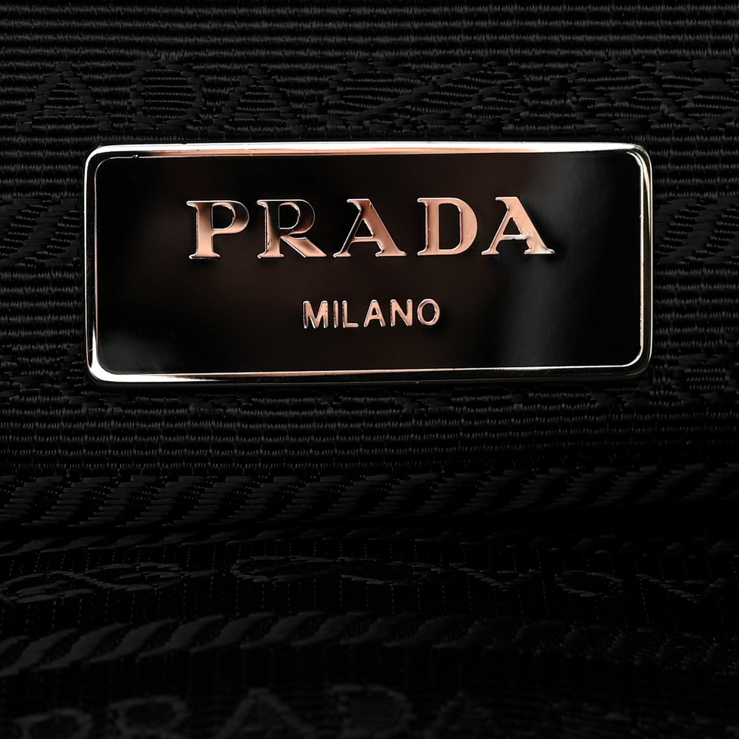 Nylon Tessuto Saffiano Robot Tote Bag Black