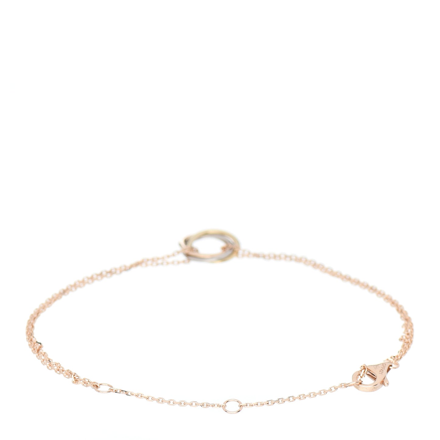 18K Pink Yellow White Gold Trinity Bracelet