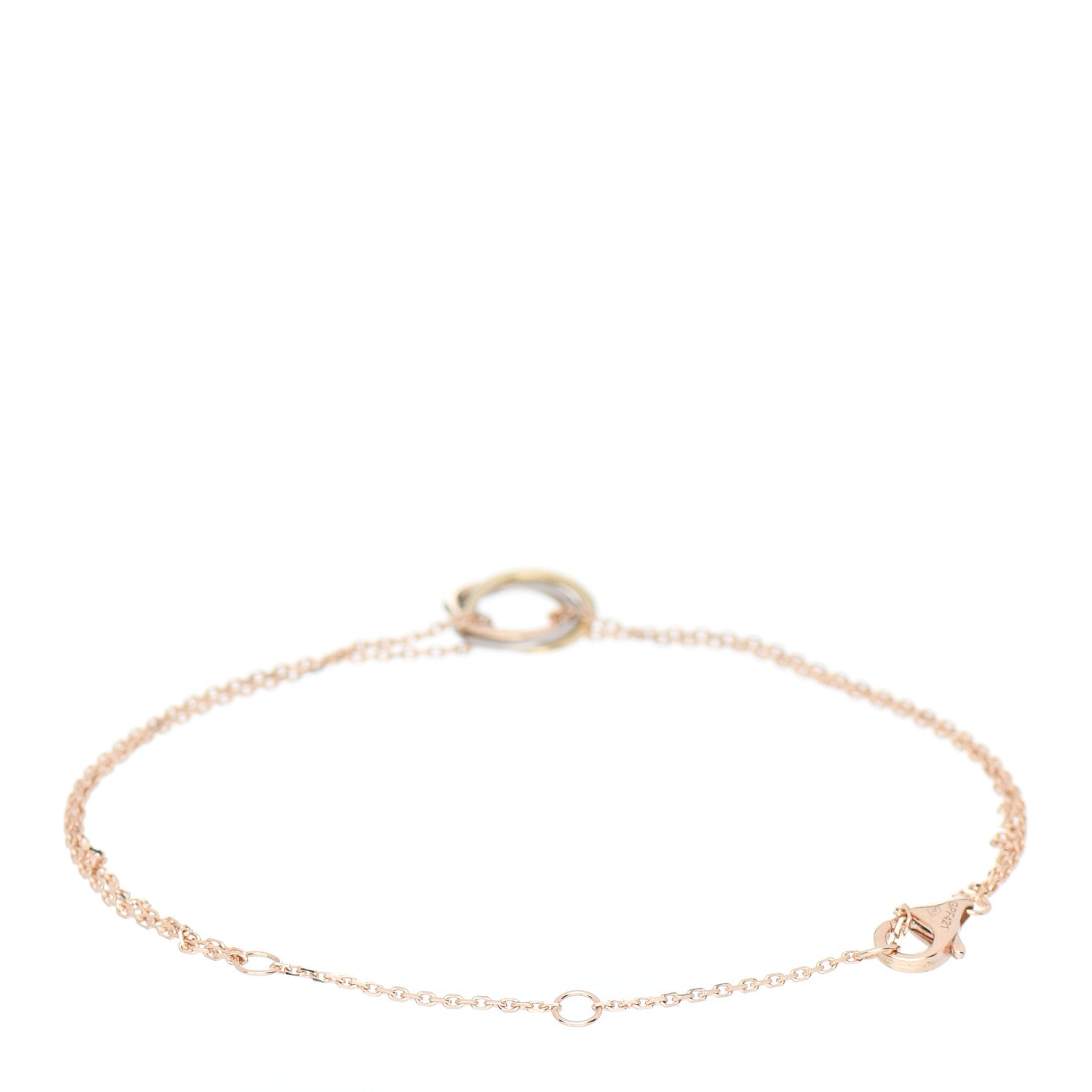 Cartier 18K Pink Yellow White Gold Trinity Bracelet 2 of 4