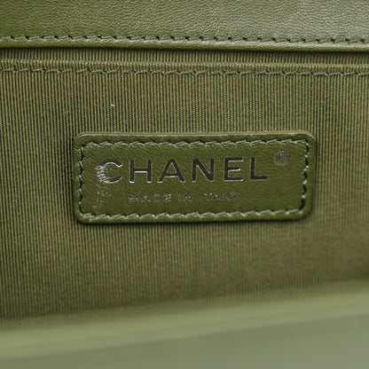 Chanel Lambskin Quilted Medium Boy Flap Green 6 of 14