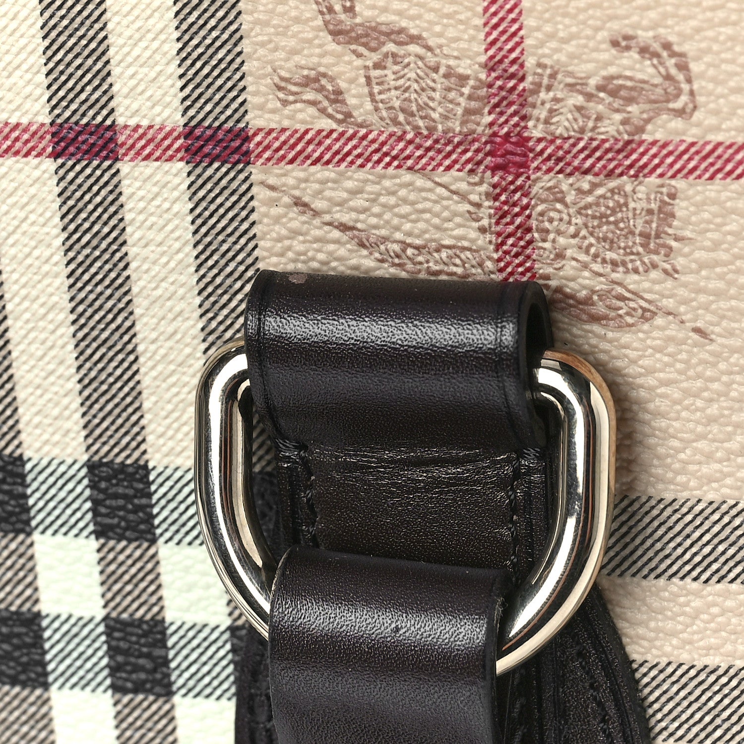 Burberry Haymarket Check Medium Regent Tote Chocolate 9 of 9