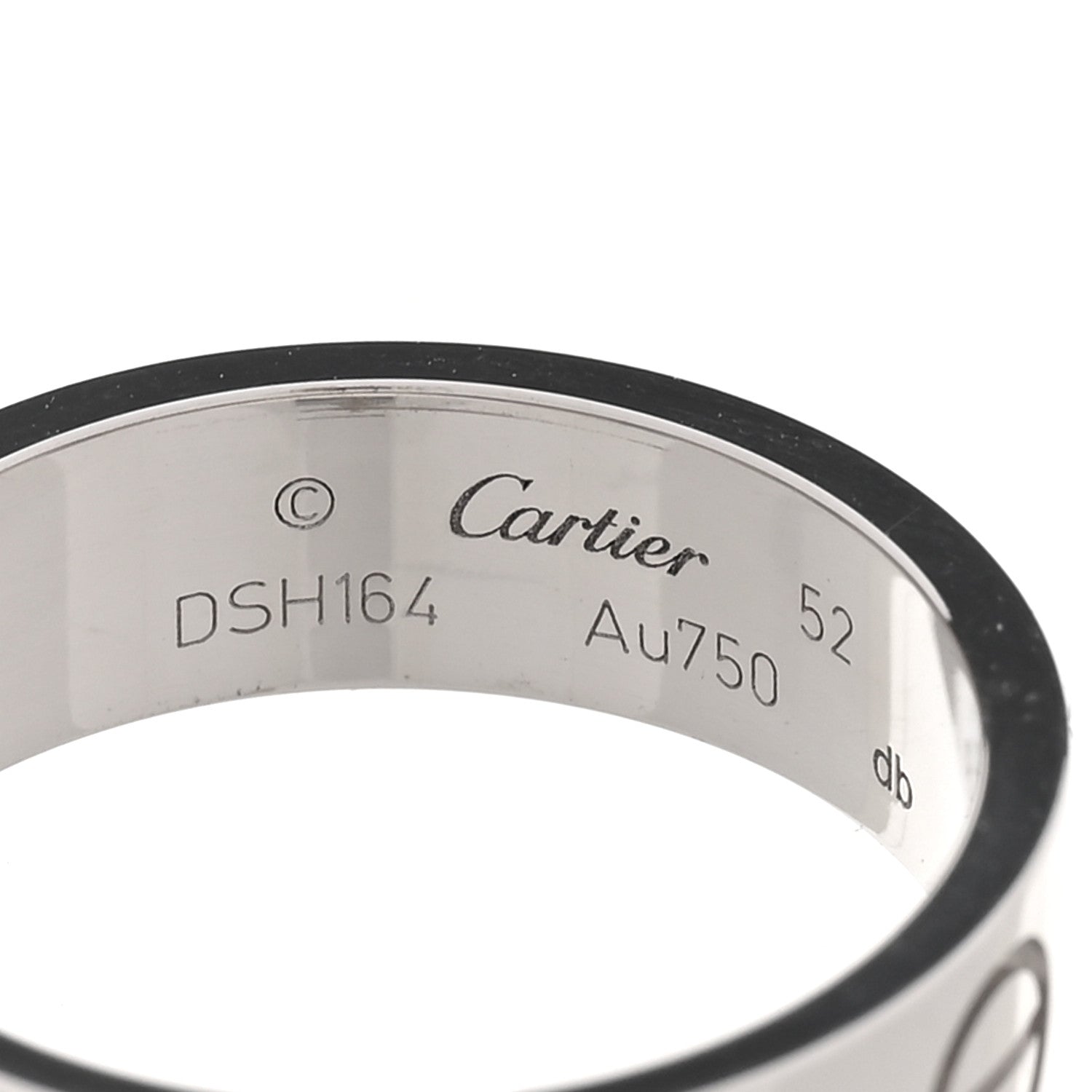 Cartier 18K White Gold 5.5mm LOVE Ring 52 6 4 of 5
