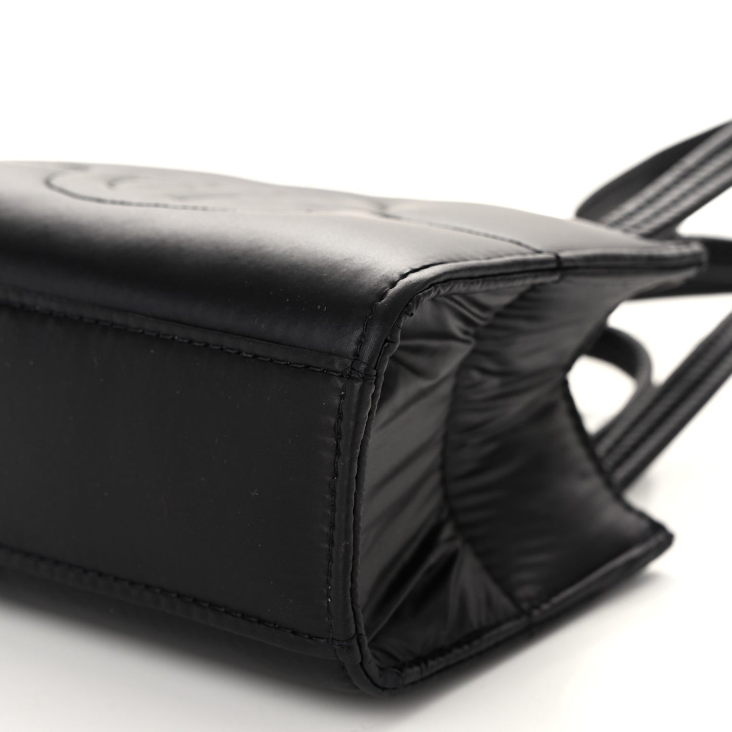 Nylon Small Puff Shopping Bag Black