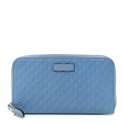 Gucci Microguccissima Zip Around Wallet Mineral Blue 1 of 7