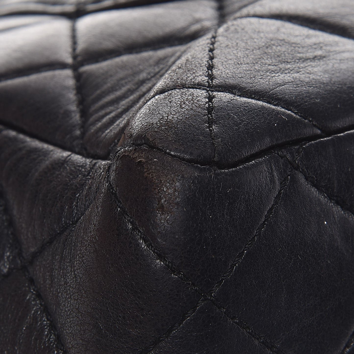 Lambskin Quilted Bekko Jumbo Single Flap Black