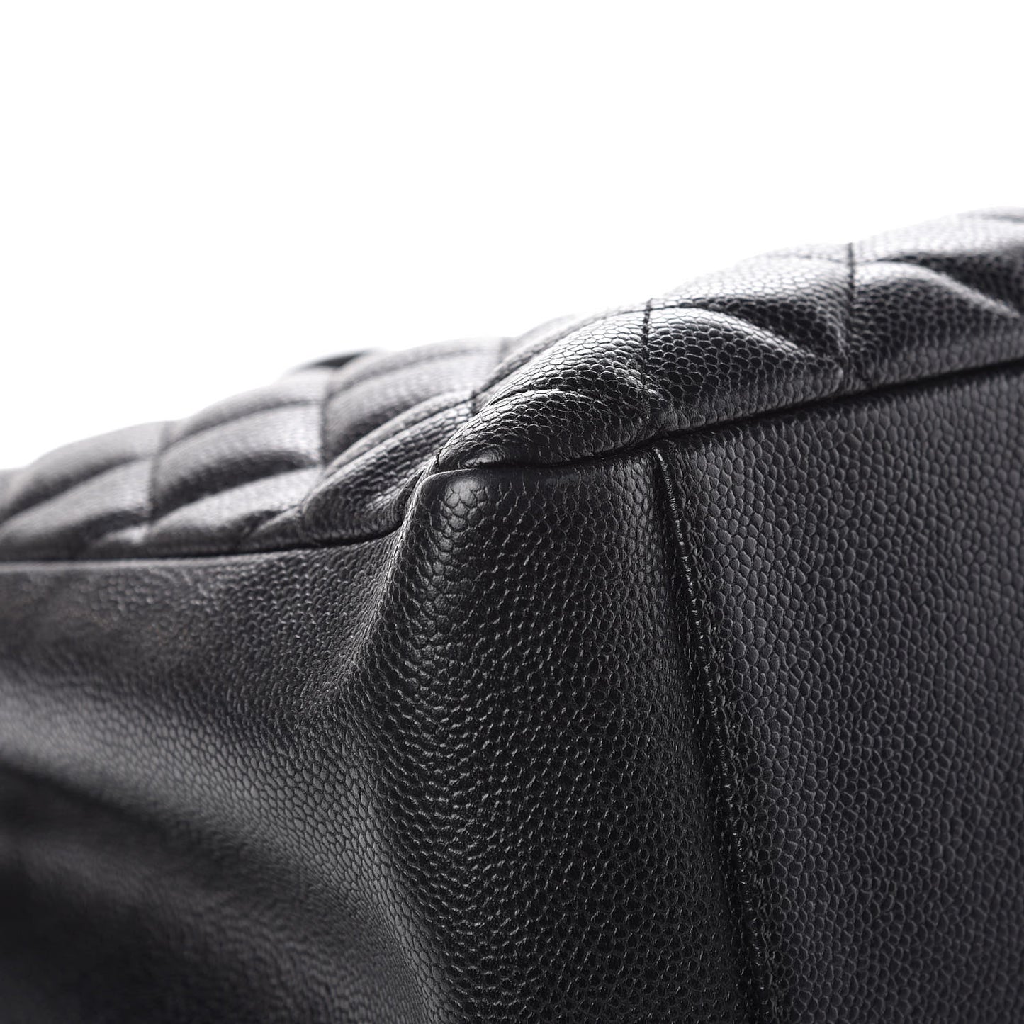 Caviar Quilted Grand Shopping Tote GST Black