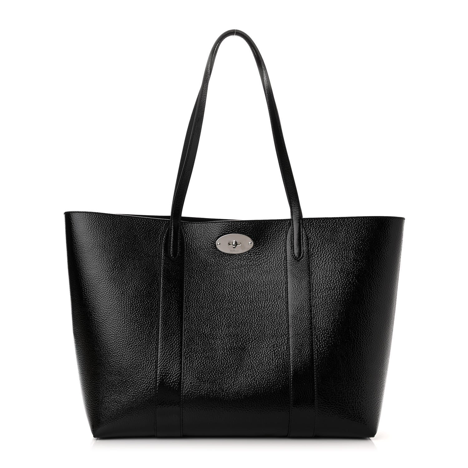 Mulberry High Shine Grain Bayswater Tote Black 1 of 9
