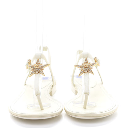 Chanel CC Star Thong Sandals 37 White 2 of 7