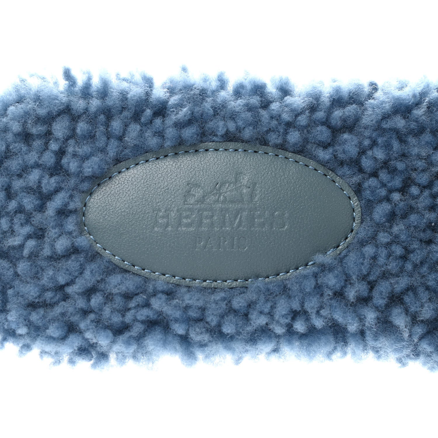 Hermes Woolskin Oran Sandals 36 Bleu 6 of 7