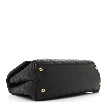 Chanel Caviar Lizard Quilted Small Coco Handle Flap Black 4 of 17