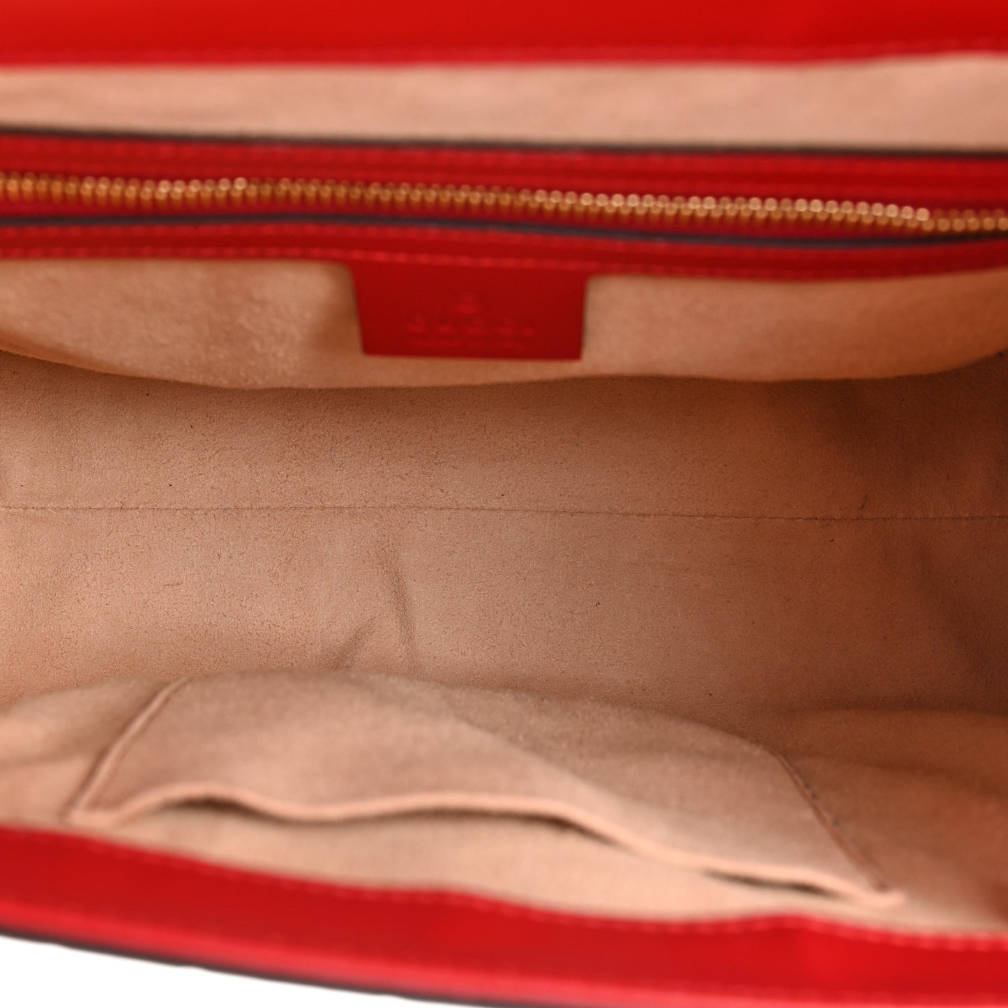 Guccissima Signature Small Padlock Top Handle Bag Hibiscus Red