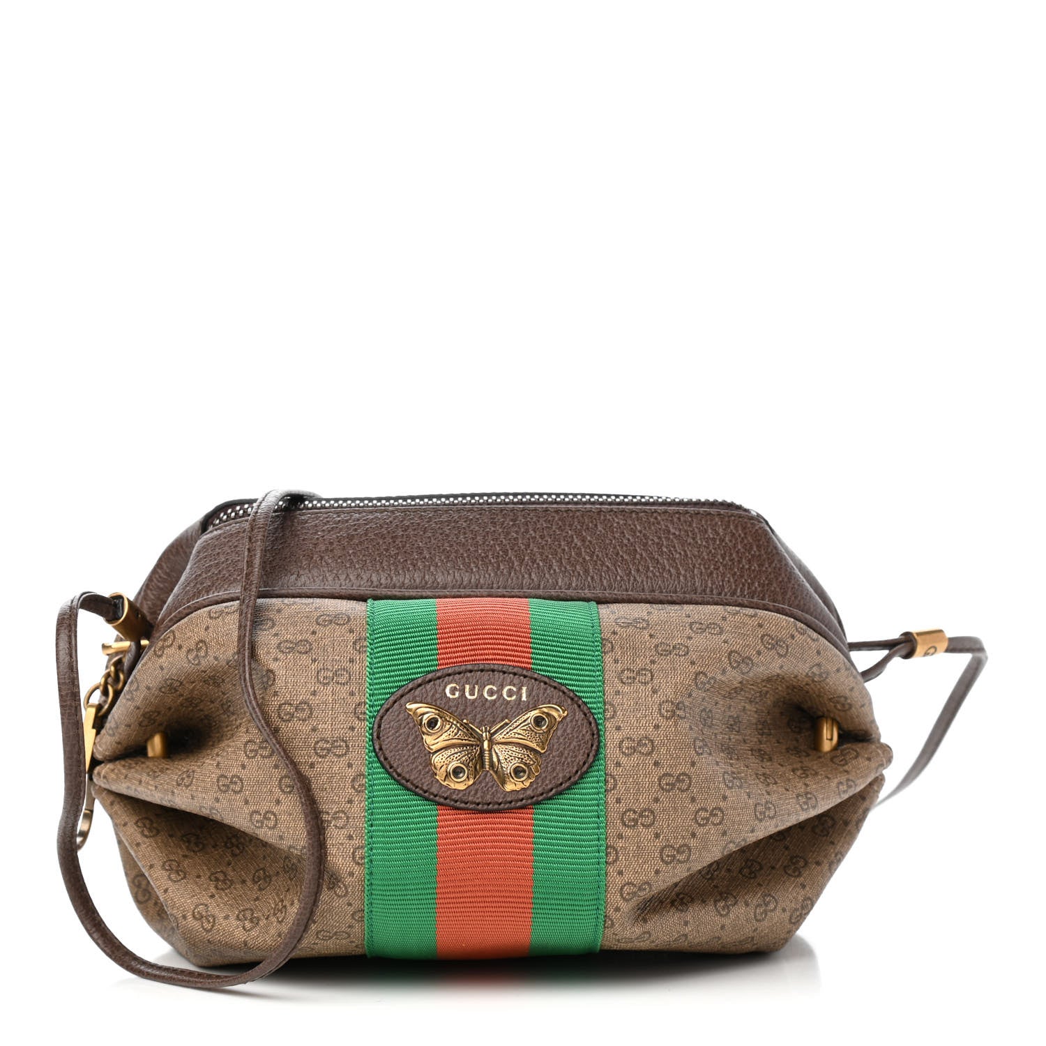 Gucci Mini Vintage GG Supreme Monogram Web Butterfly New Candy Crossbody Beige New Acero 1 of 8