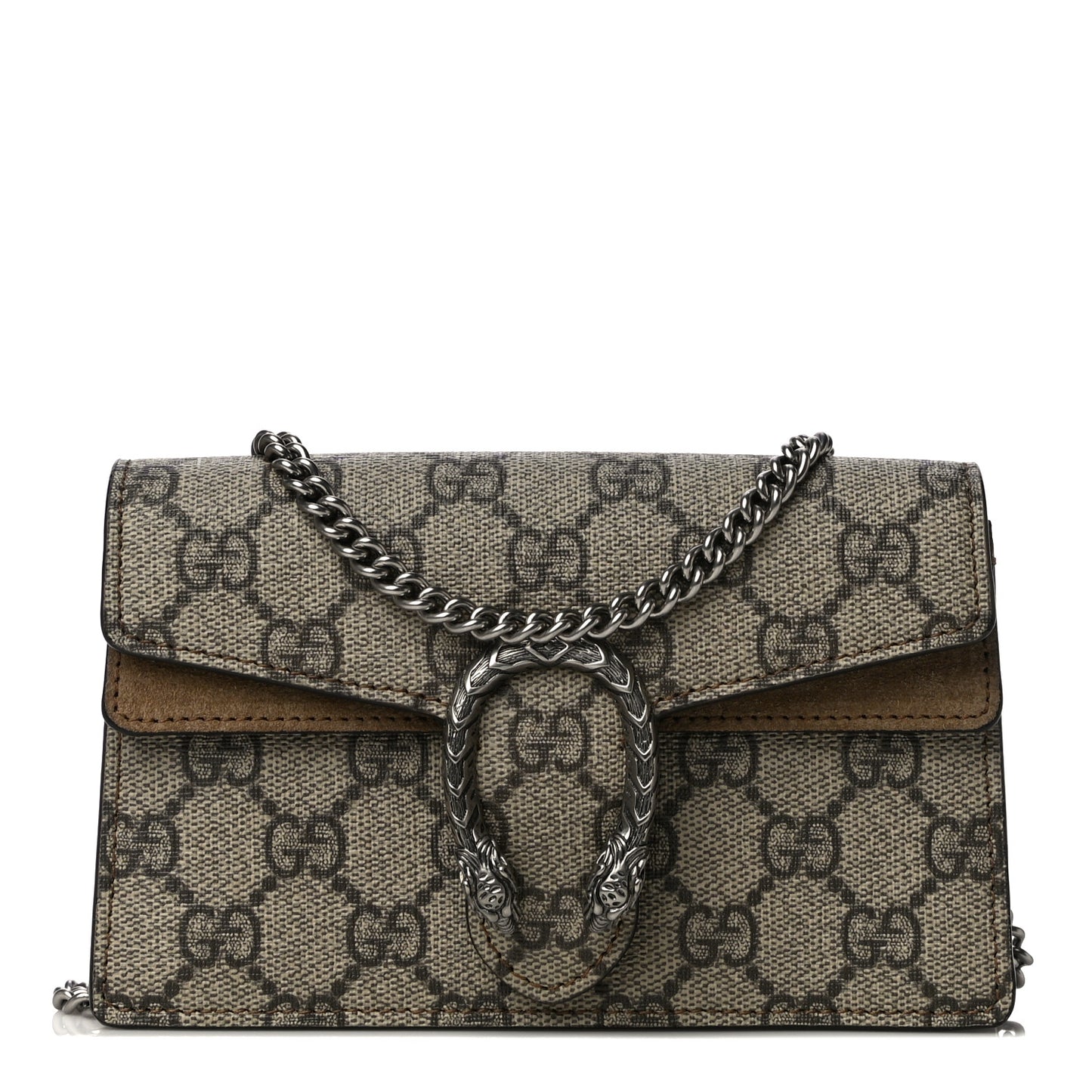 GG Supreme Monogram Super Mini Dionysus Shoulder Bag Taupe