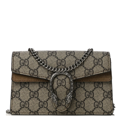 Gucci GG Supreme Monogram Super Mini Dionysus Shoulder Bag Taupe 1 of 8