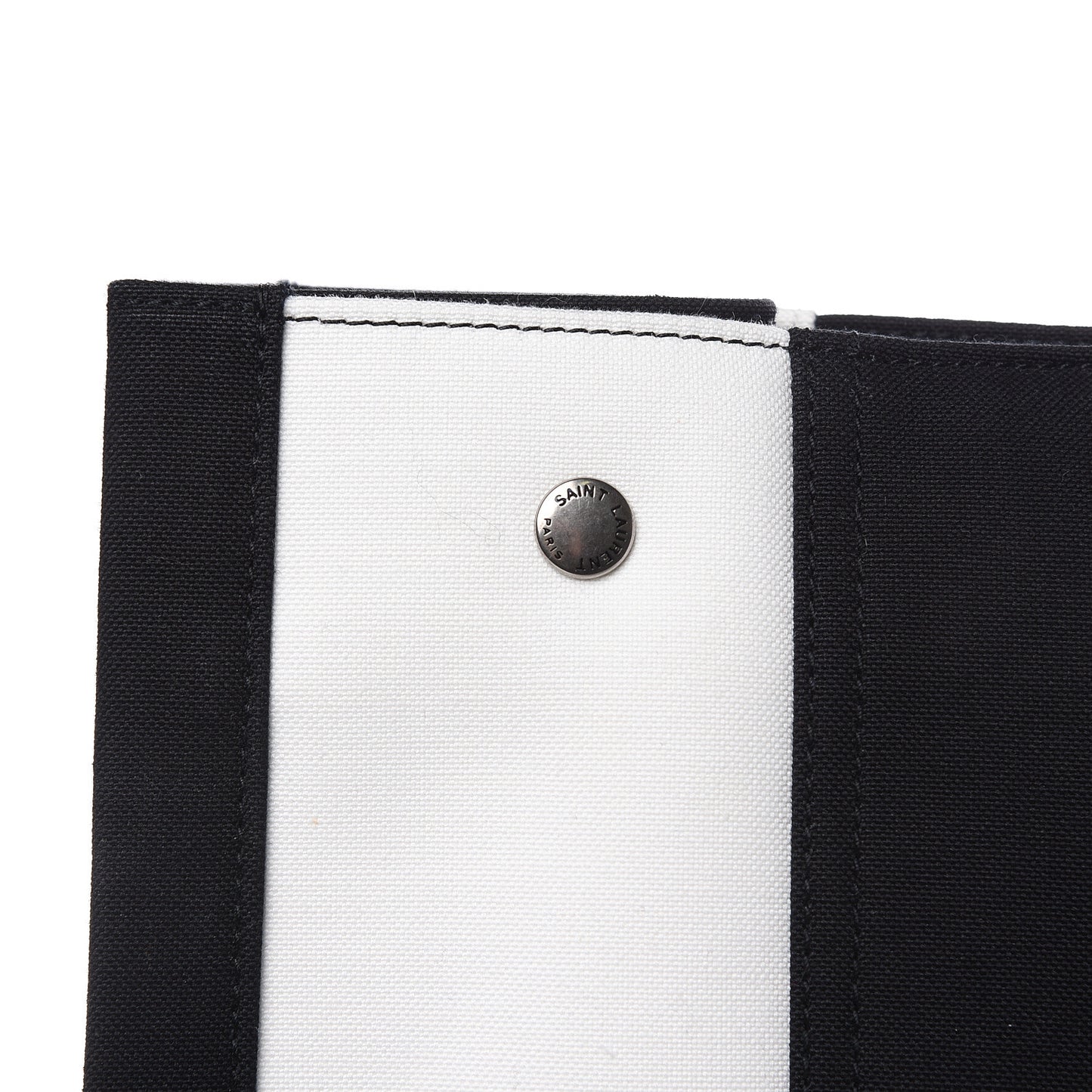 Canvas Noe Striped Tote Black White