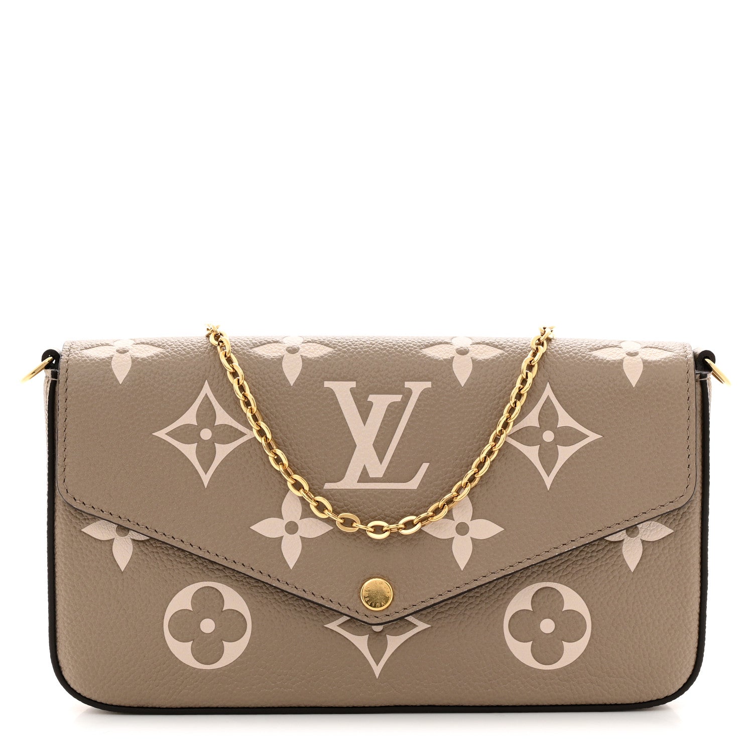 Louis Vuitton Empreinte Monogram Giant Felicie Pochette Tourterelle Creme 3 of 9
