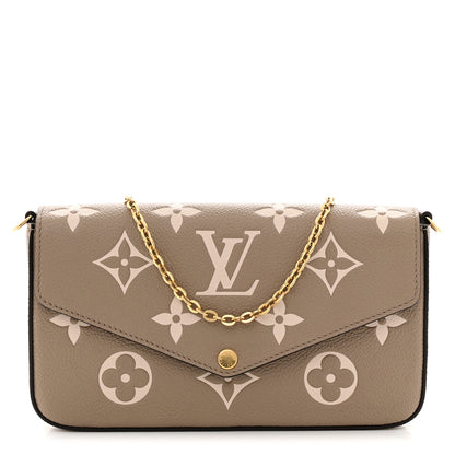 Louis Vuitton Empreinte Monogram Giant Felicie Pochette Tourterelle Creme 3 of 9