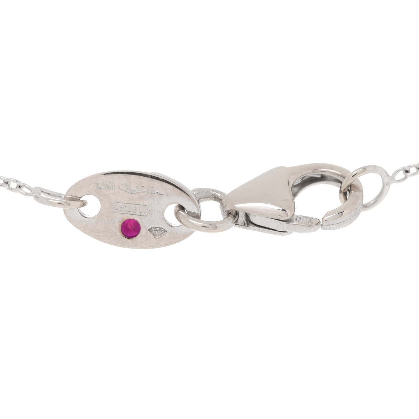 18K White Gold Diamond .29ctw Diamonds By The Inch Seven Station Necklace