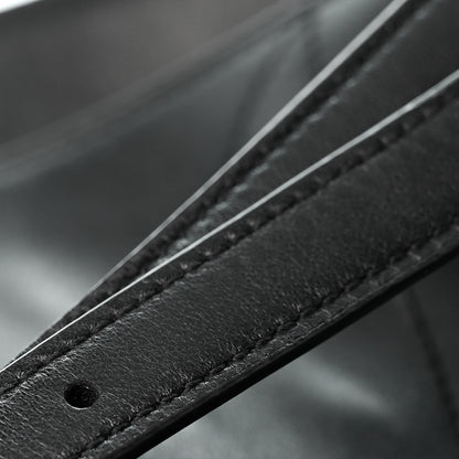 Saint Laurent Lambskin Matelasse Monogram Medium Jamie Shoulder Pouch Bag Black 12 of 12