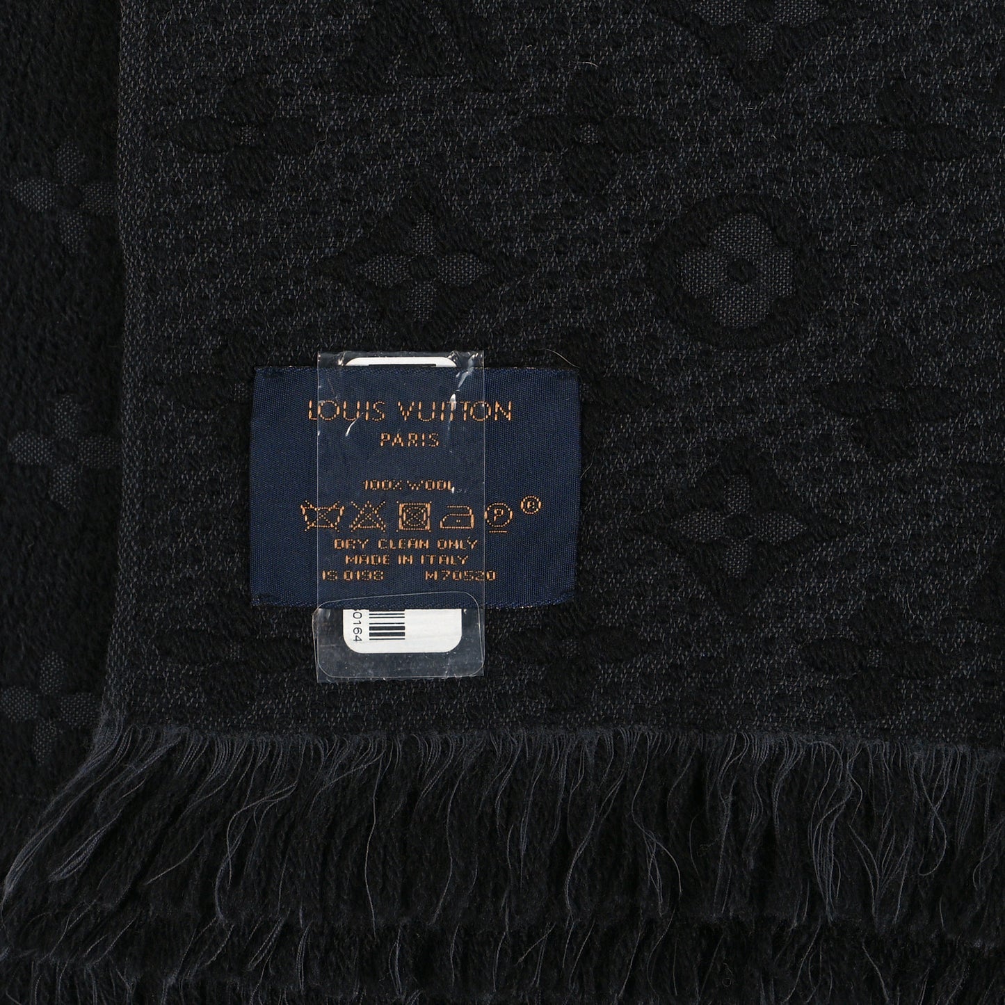 Wool Monogram Classic Scarf Black