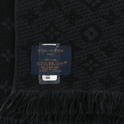 Louis Vuitton Wool Monogram Classic Scarf Black 3 of 3