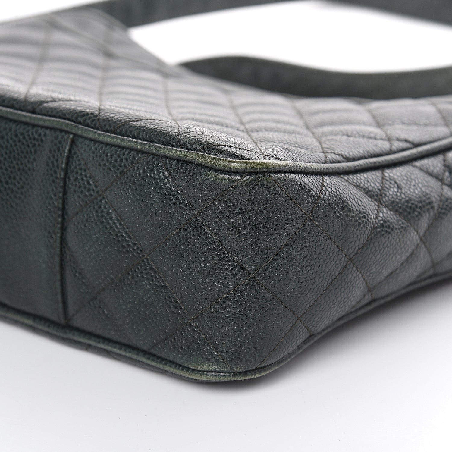 Chanel Caviar Quilted Tassel Camera Bag Dark Green 10 of 18