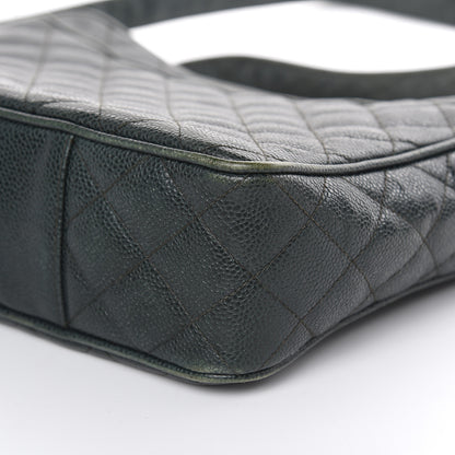 Chanel Caviar Quilted Tassel Camera Bag Dark Green 10 of 18