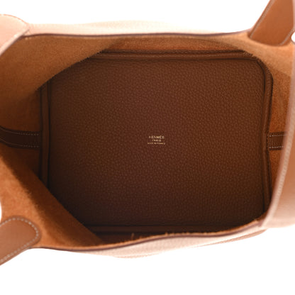 Hermes Taurillon Clemence Picotin Lock 22 MM Gold 5 of 10