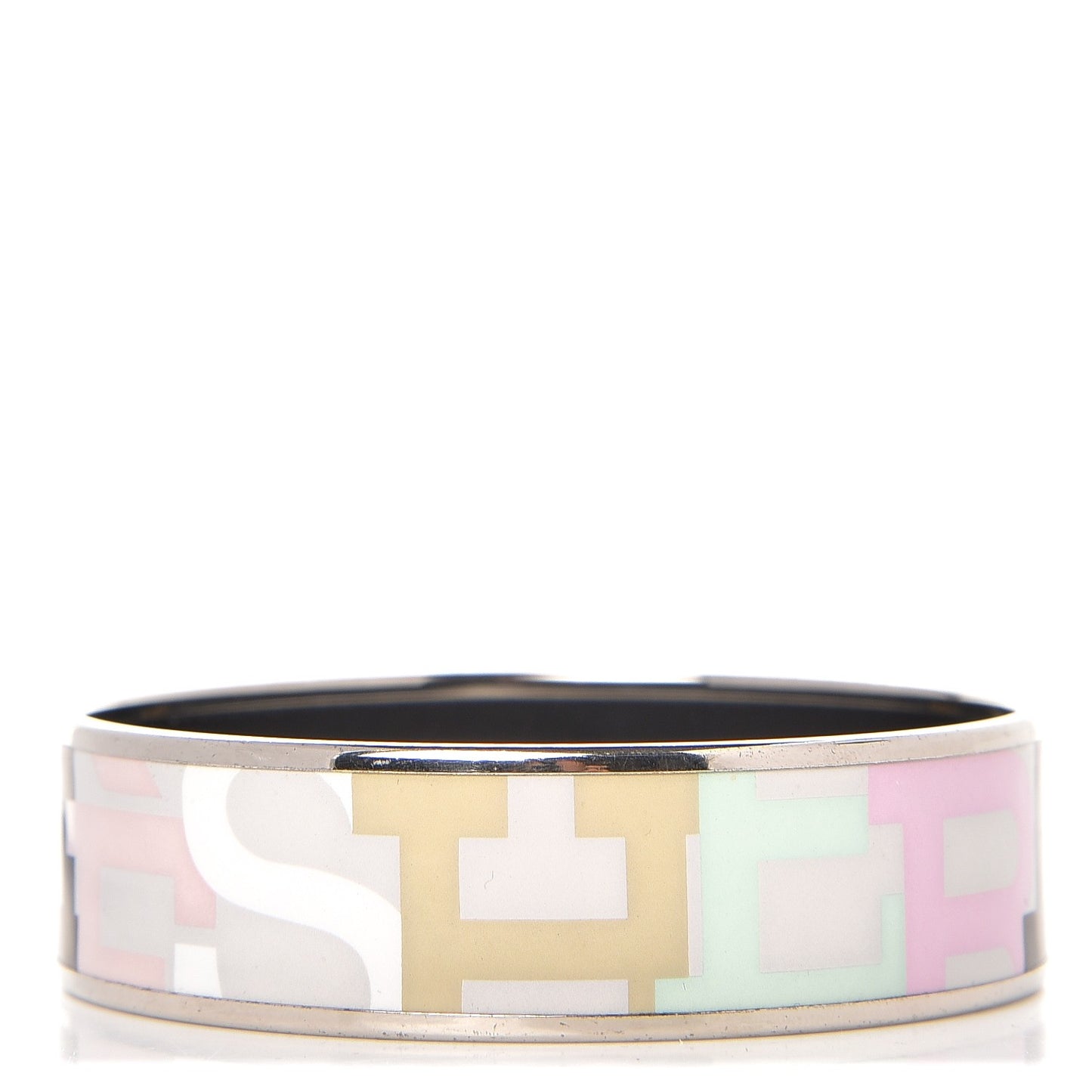Enamel Printed Capitales Wide Bracelet 65