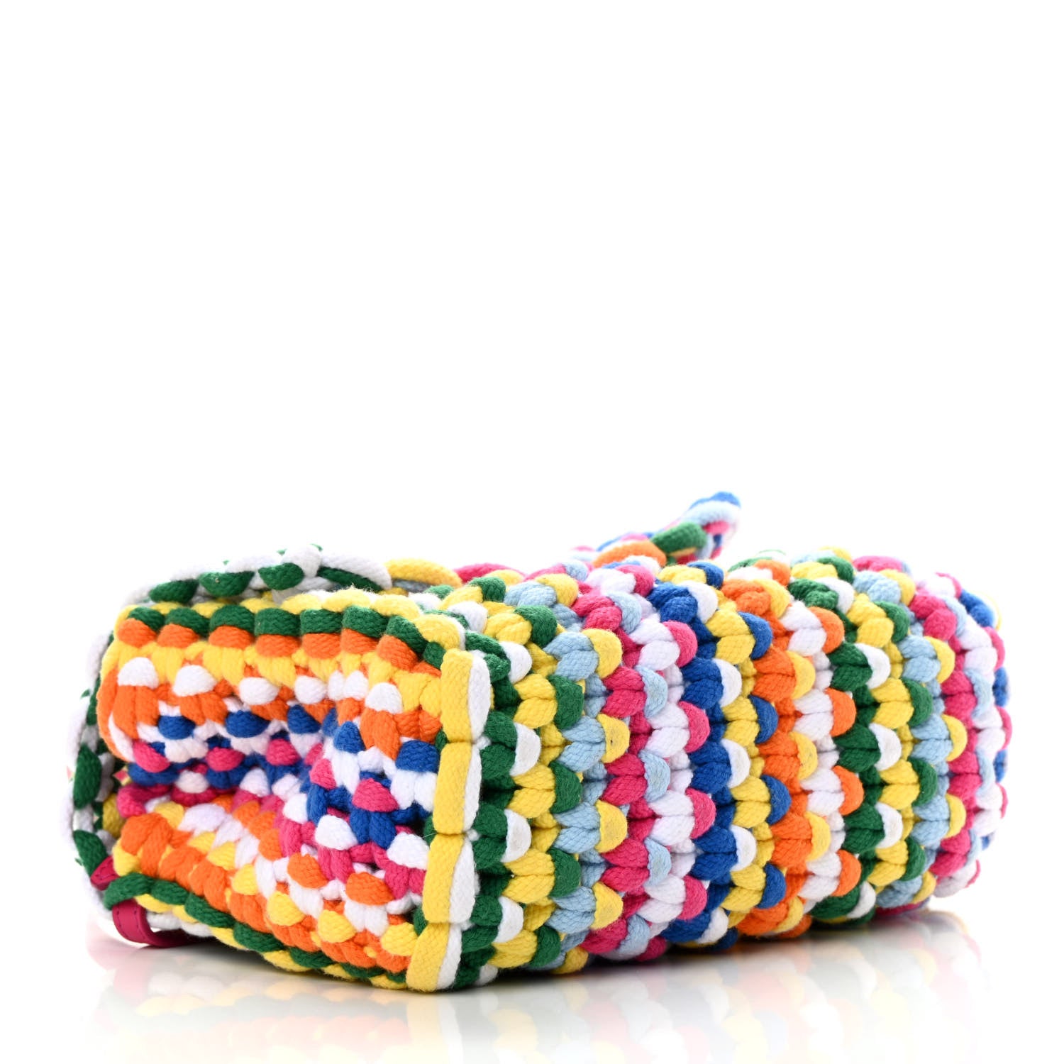 Off-White Textile Braided Jitney 2.8 Top Handle Bag Multicolor 4 of 9