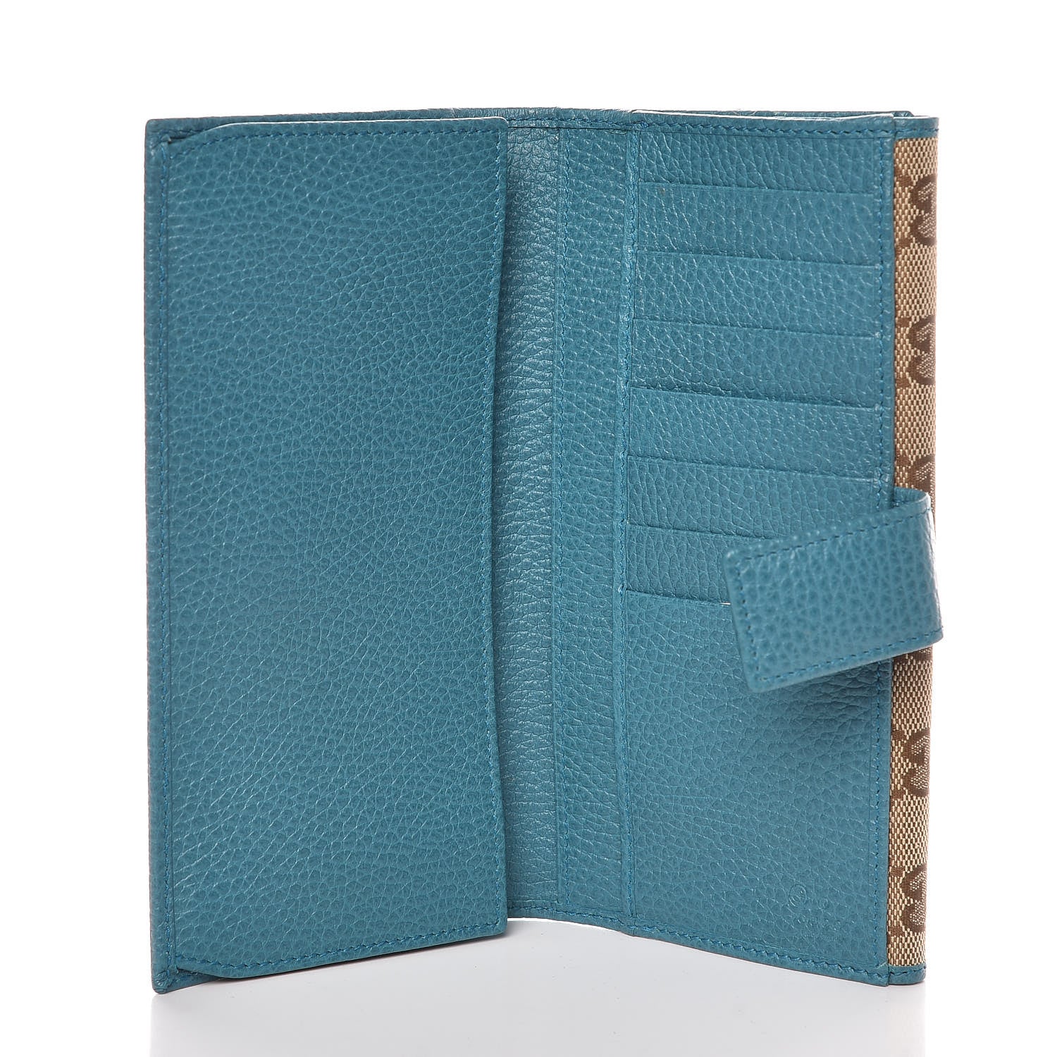 Gucci GG Plus Monogram Continental Flap Wallet Blue 5 of 8