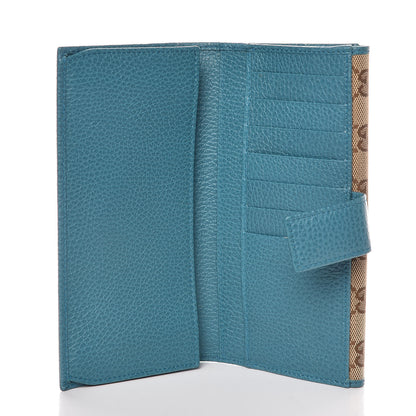 Gucci GG Plus Monogram Continental Flap Wallet Blue 5 of 8