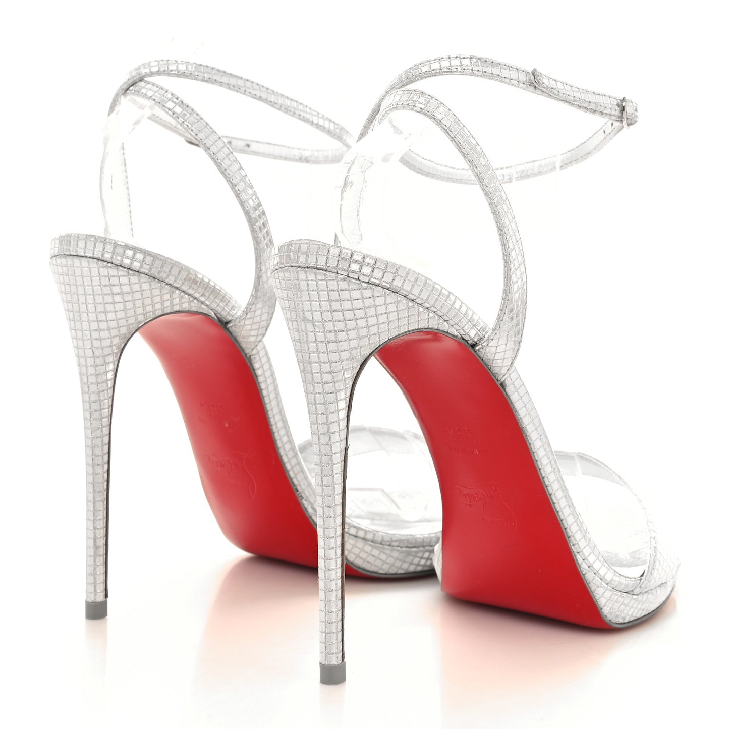 Micro 3D Loubi Queen 120 Pumps 39.5 Silver
