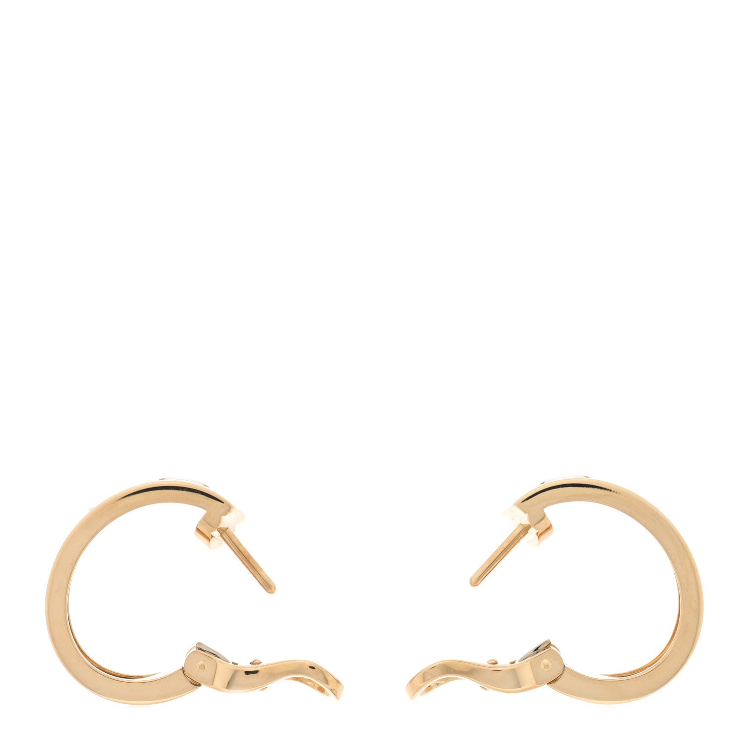 Cartier 18K Yellow Gold 5.5mm LOVE French Clip Hoop Earrings 3 of 5