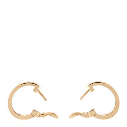 Cartier 18K Yellow Gold 5.5mm LOVE French Clip Hoop Earrings 5 of 11