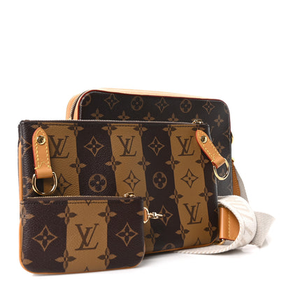 Louis Vuitton X NIGO Reverse Monogram Stripes Trio Messenger 5 of 11