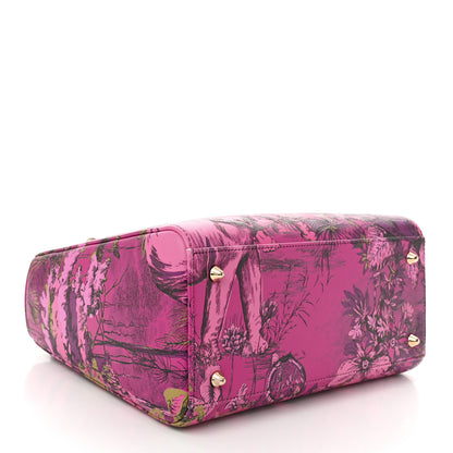 Christian Dior Calfskin Printed Toile De Jouy Medium Lady Dior Pink Multicolor 4 of 12