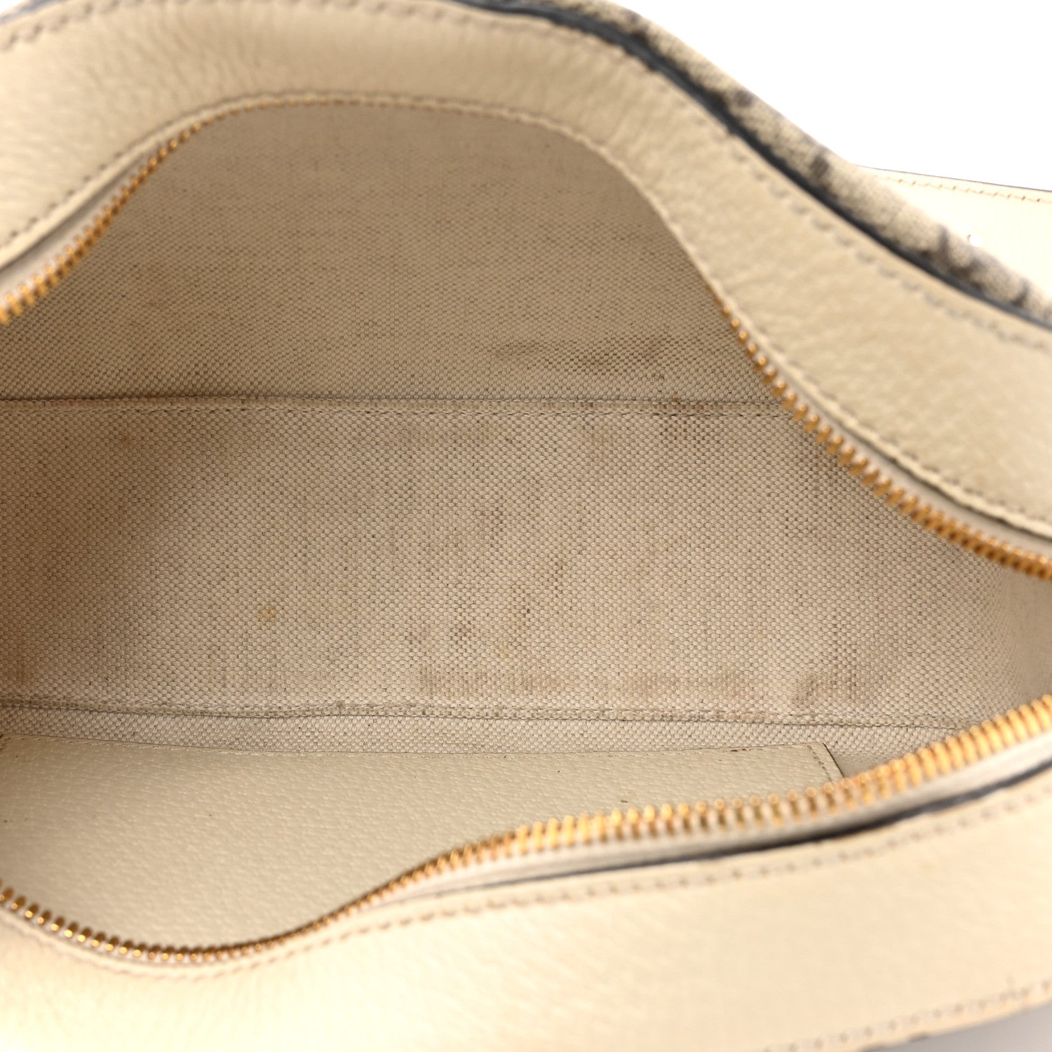 Gucci GG Supreme Monogram Textured Calfskin Web Small Ophidia Camera Bag Beige Ebony Mystic White 5 of 16