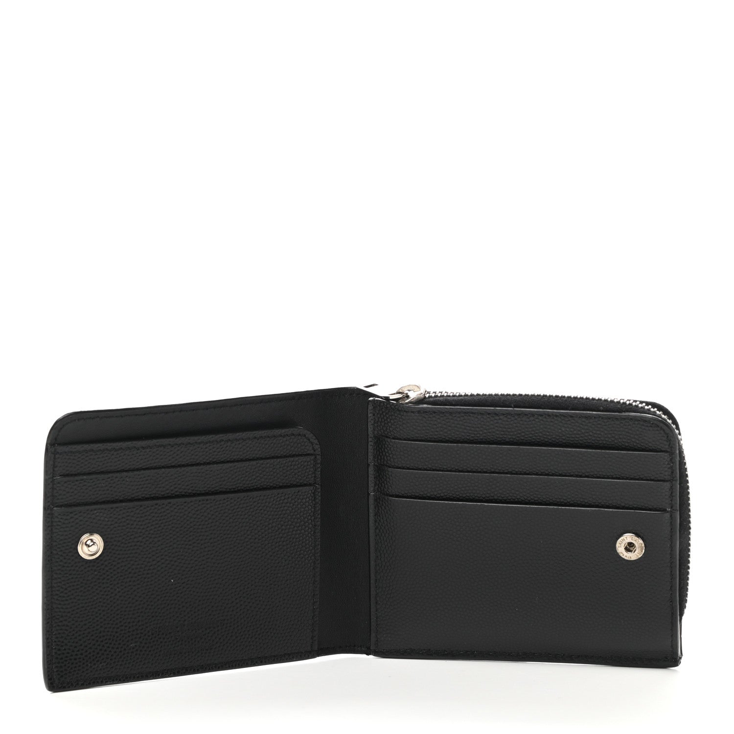 Saint Laurent Grain De Poudre Bi-Fold Wallet Black 5 of 7