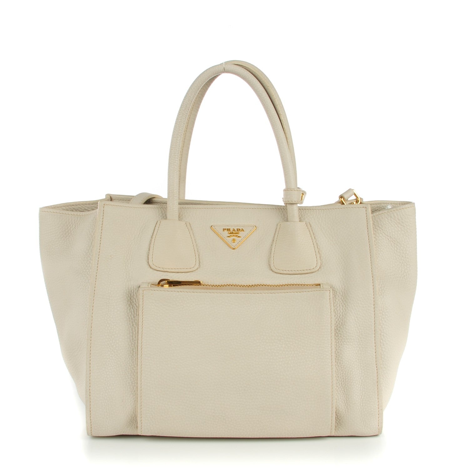 Prada Vitello Daino Shopping Tote Talco 1 of 9