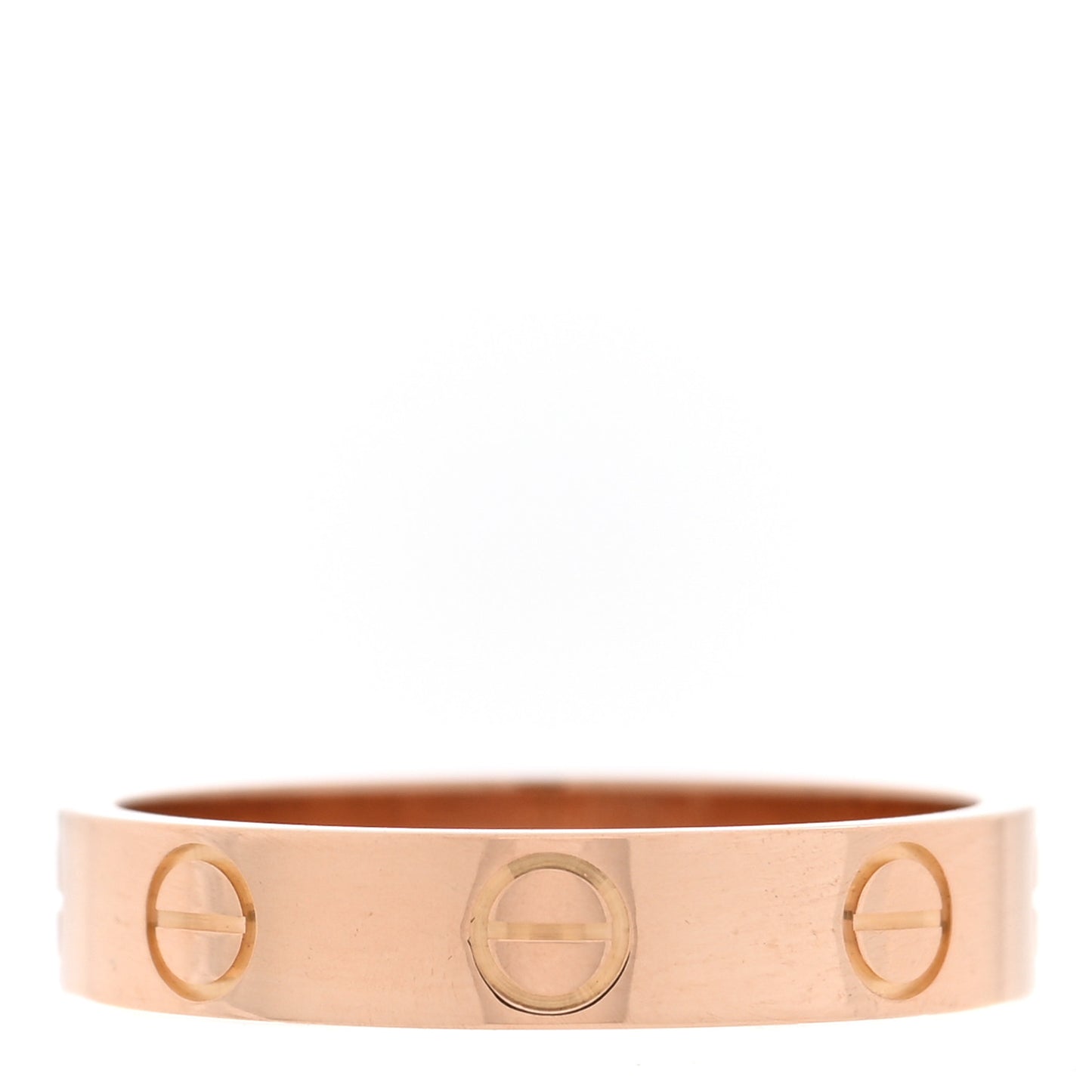 18K Pink Gold 3.5mm LOVE Wedding Band Ring 50 5.25