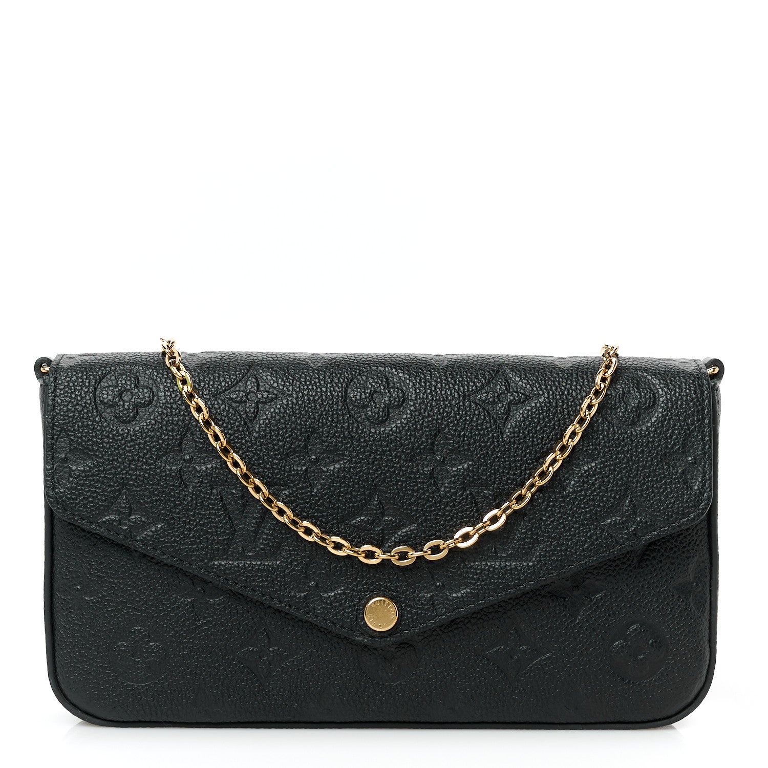 Louis Vuitton Empreinte Pochette Felicie Chain Wallet Black 1 of 10